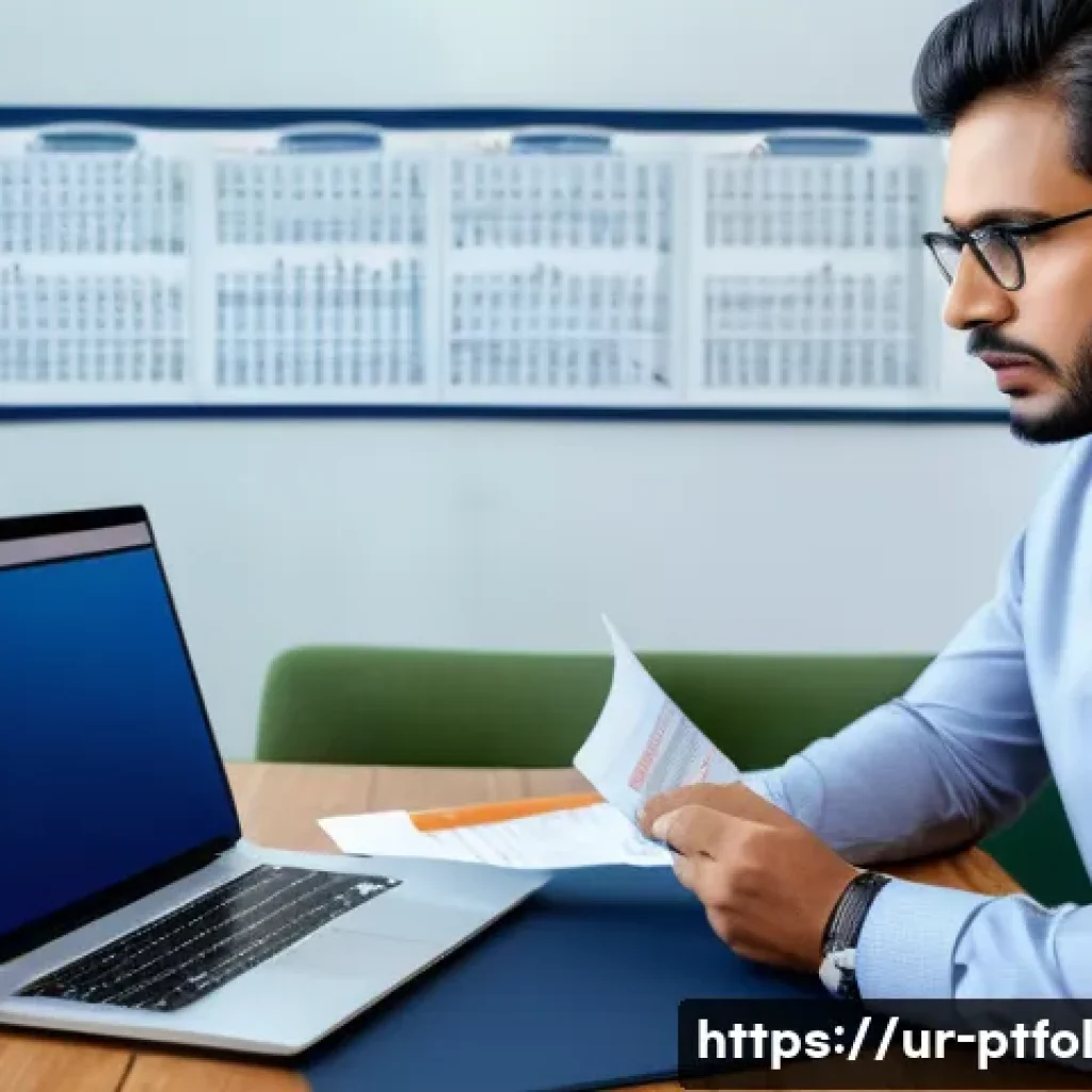 보험 포트폴리오 관리에 필요한 법적 지식 - A professional Urdu-speaking insurance consultant in a modern office setting, reviewing complex insu...