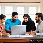 Home 20 보험 포트폴리오 최적화와 장기 투자 전략 - A professional South Asian family sitting around a traditional wooden table with financial documents...