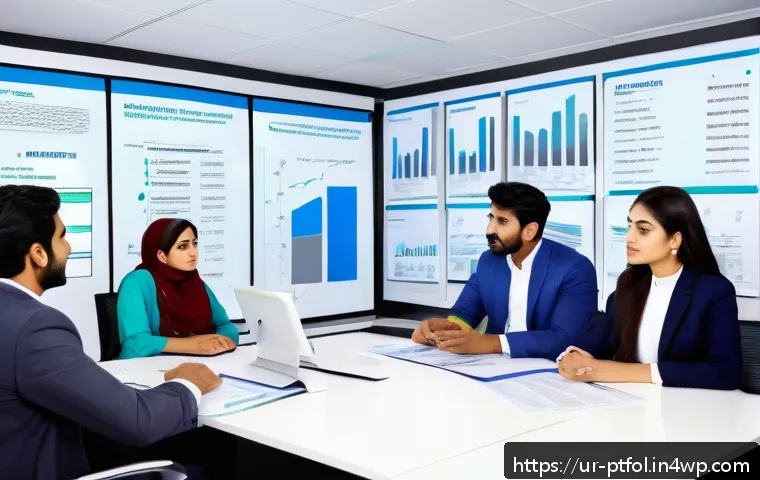 보험 포트폴리오의 위험 요소와 해결 방안 - A professional South Asian family consulting with a financial advisor in a modern office setting, su...